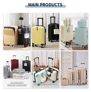 กระเป๋าเดินทางล้อลาก ABS Universal Wheel Trolley ขนาด 12/20/24/28 นิ้ว ชุดสี่ชิ้น ผลิตตามสั่ง ชุดกระเป๋าเดินทางโพลีเอสเตอร์แบบถือขึ้นเครื่อง กันน้ำ - Product Image 6