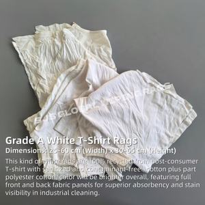 Trapos de Algodón Blancos para Limpieza, 100% Algodón, Paños para Limpiar con Máquina, Trapos de Pintor, Trapos 100% Algodón Blanco - Product Image 2