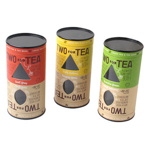 with window Round box Tea Paper Tube Packaging Food Grade Cardboard Cylinder Container for Tea Packaging