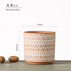 Maceta de cerámica de cilindro grande moderna, maceta de Interior de 4,3 pulgadas con estilo de diseño nórdico, jarrón mate colorido, cerámica de tamaño pequeño - Product Image 3