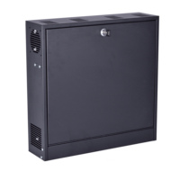 Boîte de sécurité pour DVR/NVR en acier de 16 jauges, robuste, 18'' x 18'' x 5'', avec ventilateur, montage mural, boîte de sécurité pour CCTV NVR, stockage
