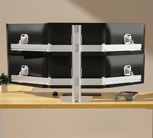 New sáu-cánh tay hợp kim nhôm LCD LED màn hình đứng 24-32 inch chuyển động đầy đủ chiều cao có thể điều chỉnh tải tối đa 15 kg Máy tính để bàn kho - Product Image 2