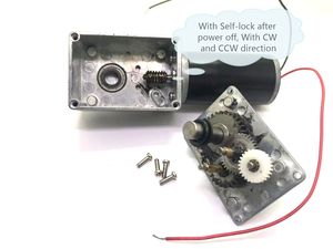 24v 12 볼트 57MM 5882 10mm 샤프트 자동 잠금 강한 자기 DC 웜 사각 기어 감속기 직각 모든 금속 기어 모터 - Product Image 3