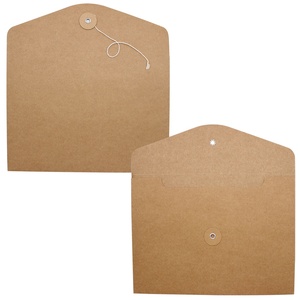 Enveloppe en <span class=keywords><strong>papier</strong></span> <span class=keywords><strong>kraft</strong></span> personnalisée pochettes d'enveloppe vintage avec bouton dossier de fichiers pochettes de projet enveloppe de fichier chaîne plus proche - Product Image 2