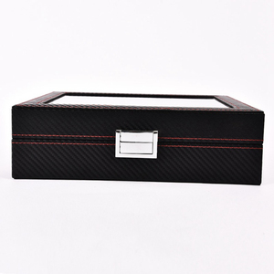 Boîte <span class=keywords><strong>de</strong></span> <span class=keywords><strong>rangement</strong></span> <span class=keywords><strong>de</strong></span> <span class=keywords><strong>montre</strong></span> en fibre <span class=keywords><strong>de</strong></span> carbone, boîtier à 10 fentes, présentoir <span class=keywords><strong>de</strong></span> bijoux <span class=keywords><strong>pour</strong></span> hommes et femmes, boîtier <span class=keywords><strong>de</strong></span> <span class=keywords><strong>rangement</strong></span> à 2 niveaux avec verre - Product Image 6