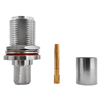 Connecteur coaxial RF N-C-KY7 femelle à sertir pour câbles RG8 RG213, fabriqué en usine