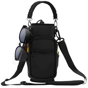 Sac de transport pour bouteille d'eau en néoprène 32/40/64/87/128 oz pour Stanley, avec 4 poches, support pour bouteille d'eau de sport avec poignée - Product Image 1
