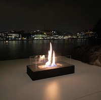 Cheminée Bioénergétique Moderne en Fonte avec Logo Personnalisé, Mini Cheminée d'Extérieur à Combustion Propre, pour Table