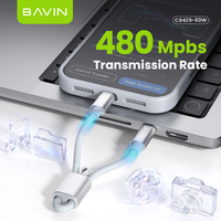 Câble USB BAVIN CB429 PD60W en tresse haute densité, robuste, antivol et anti-agression pour téléphone
