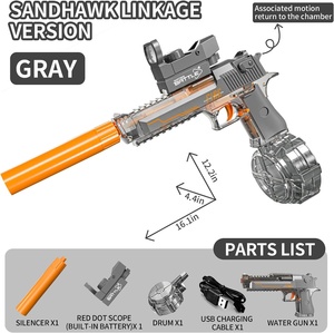 Elektrische Wasserpistole für Kinder transparente automatische Wasserspritzpistole mit 500 Ccm hoher Kapazität Wasserpistole für Erwachsene für den Sommer - Product Image 2