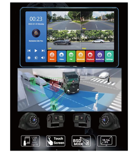 Détection d'angle mort Bus scolaire <span class=keywords><strong>Camping</strong></span>-<span class=keywords><strong>car</strong></span> Camion Autocar Surveillance à quatre voies Vidéo <span class=keywords><strong>Alarme</strong></span> sonore et lumineuse Système de caméra de bord - Product Image 2