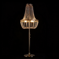 Lampes de sol en cristal luxueuses avec perles, éclairage d'ambiance LED, décorations pour allées de mariage, banquets et événements