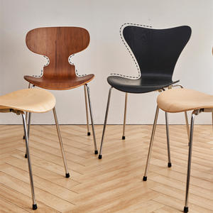 Silla Ant, silla de comedor minimalista nórdica, diseño ergonómico para uso en el hogar, restaurante, cafetería - Product Image 1