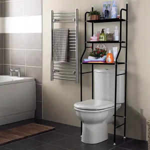 Fabrika doğrudan tedarik banyo köşe standı 3 raf Space Saver banyo tuvalet depolama raf