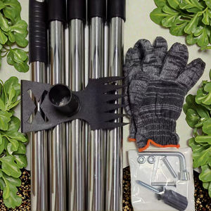 Rastrello Manuale 2 in 1 per Erbacce, Zappa da Giardino a Doppia Funzione con Manico Lungo, Attrezzo per Diserbo e Dissodamento del Terreno - Product Image 5
