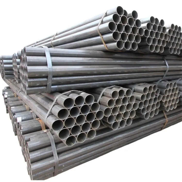 ERW Iron Black Carbon Steel Pipe Welded Hot Rolled Surface 6m Length API Compliant Structure JIS Certified Punching Service