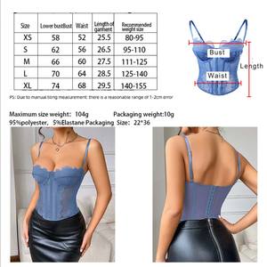 Chuangerm Spot 2025 Hot sales Push up Bustier <span class=keywords><strong>Top</strong></span> Sexy in pizzo da donna con bretelle canottiera Sexy <span class=keywords><strong>Top</strong></span> <span class=keywords><strong>Crop</strong></span> - Product Image 6