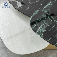 Fabricant chinois de meubles de salon italiens modernes et luxueux, ensemble de tables basses en acier inoxydable et marbre, combinaison haute et basse