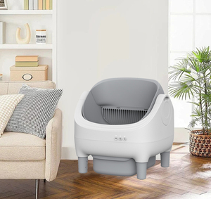 ADZIA Bac à <span class=keywords><strong>litière</strong></span> pour <span class=keywords><strong>chat</strong></span> intelligent à ouverture supérieure en plastique, automatique, confortable, grande capacité avec contrôle des odeurs, bac à <span class=keywords><strong>litière</strong></span> intelligent pour <span class=keywords><strong>chat</strong></span> - Product Image 5