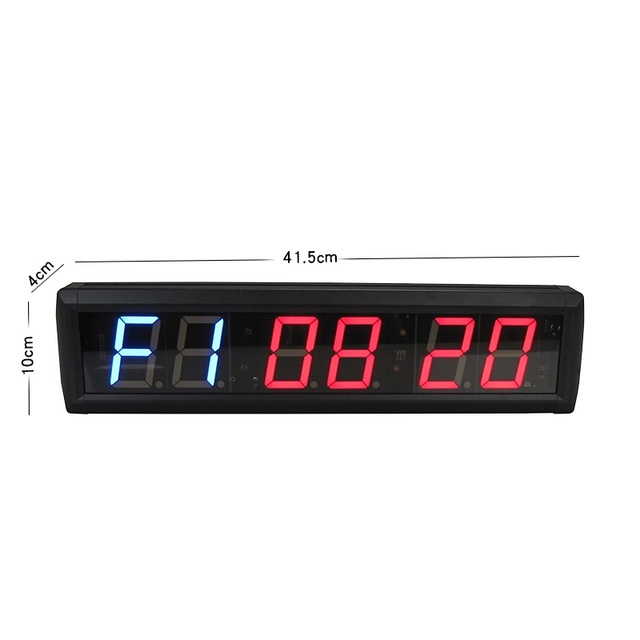 2.3 Inch Display High Brightness Indoor Visual LED Digital Interval Timer Gym Fitness Countdown Stopwatch Clock with Remote