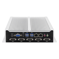 Ipctech 2 LAN 6COM Châssis d'ordinateur industriel intégré Core I3 I5 I7 J6412 J1900 DDR3/4 8USB X86 Mini ordinateur sans ventilateur