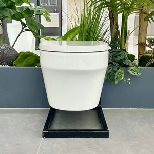 Haute qualité blanc crème moderne allongé sans monture <span class=keywords><strong>suspendu</strong></span> monobloc mural dissimulé réservoir toilette double <span class=keywords><strong>chasse</strong></span> p-trap - Product Image 1