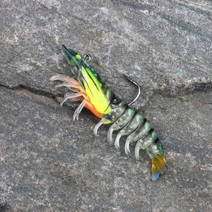 Esche Morbide in PVC a Forma di Gamberetto per Bass, Trota, Tilapia - Uso in Fiume, Lago e Acqua Salata con Amo - Product Image 2