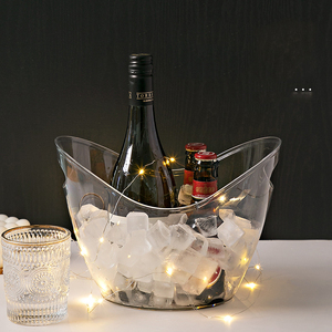 Secchiello per Ghiaccio da Picnic all'Aperto 4L/8L Trasparente in PET per Vino, Champagne, Birra, per Feste, Ristoranti e <span class=keywords><strong>Bar</strong></span> - Product Image 3