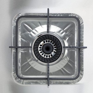 Protège-brûleurs <span class=keywords><strong>de</strong></span> cuisinière jetables en aluminium, revêtements carrés en mousse pour brûleurs à <span class=keywords><strong>gaz</strong></span> - Product Image 5