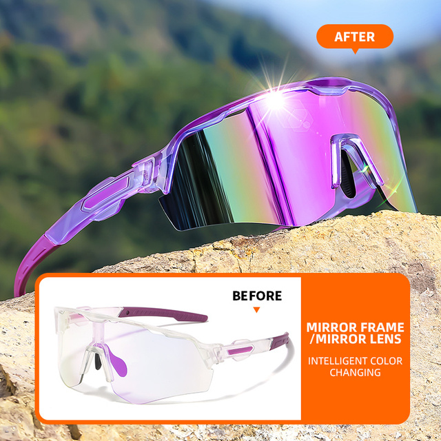 Photochromic Glasses That Change Color for Both Men and Women - Featuring Large PC Lenses, a Composite Frame, UV400 Protection