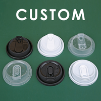 Couvre-gobelets jetables en plastique PP/PS/PET en forme de dôme, 80 mm, 90 mm, 95 mm, pour boissons chaudes et froides (café, thé) - Vente en gros