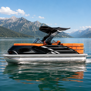 Bateau ponton de luxe Kinocean S22A de 22 pieds, pour la pêche, les fêtes en famille, en aluminium, certifié CE - Product Image 1
