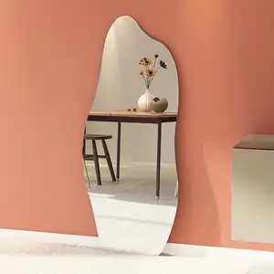 Домашний Декор на заказ Полная длина настенное зеркало длинное напольное асимметричное высокое полностью обрамленное настенное нестандартное зеркало для мебели для спальни