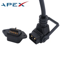 Connecteur d'alimentation pour moto électrique Ebike avec contact en laiton 50A, courant élevé, étanche IP67, 6P, anti-étincelles, prise mâle