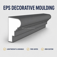 Corniche décorative extérieure en mousse de polystyrène expansé haute densité (EPS) pour moulures de plinthe, de couronne et de plafond