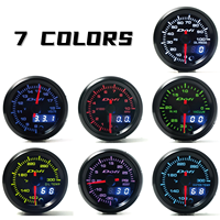 Pengukur Suhu Oli Digital & Pointer 7 Warna 52mm + Sensor untuk Voltmeter Mobil