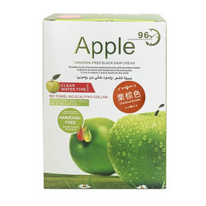 Teinture capillaire sans ammoniaque Apple |   30 ml * 10 sachets |   Type d'eau claire |   Pas de tache sur le cuir chevelu/le col |   Brun châtain nourrissant | ODM OEM - Product Image 5