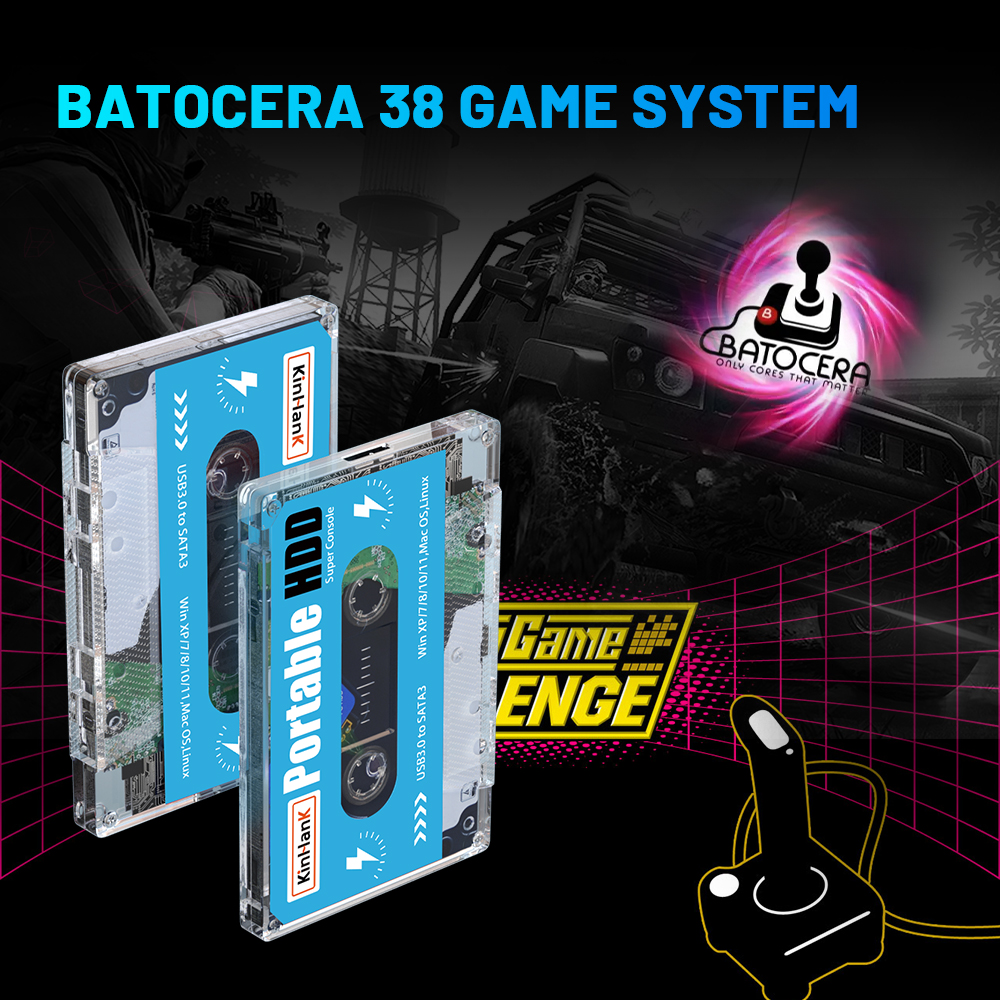 500G Gaming Hard Drive for Laptop & PC - Batocera 33 System with