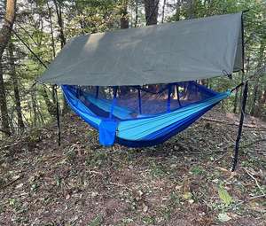 Hamac double léger en nylon 210T avec <span class=keywords><strong>lit</strong></span> balançoire extérieur portable moustiquaire pour le camping et la randonnée - Product Image 2