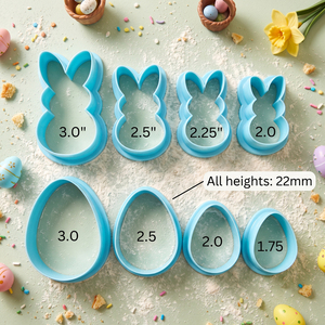 Kunststoff-Spritzguss Osterhase Ausstechformen Set mit 4 Stück, Kunststoff-Keksausstecher-Set für Kinder-Backen und Zuckerguss - Product Image 5