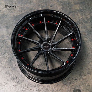 Jantes en fibre de carbone forgées 6061 T6 2 pièces personnalisées, adaptées pour Mustang, BMW M3, Nissan GTR, <span class=keywords><strong>Chevrolet</strong></span> Corvette C6 C8 Z06 - Product Image 4