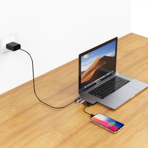 Concentrador de red <span class=keywords><strong>USB</strong></span> tipo C para <span class=keywords><strong>Macbook</strong></span>, adaptador de doble puerto a Thunderbolt 3 y datos <span class=keywords><strong>USB</strong></span> para <span class=keywords><strong>MacBook</strong></span>, <span class=keywords><strong>Macbook</strong></span> Pro, <span class=keywords><strong>Macbook</strong></span> <span class=keywords><strong>Air</strong></span>, DC6 - Product Image 5
