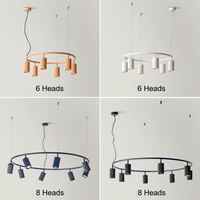 Luminaire suspendu en aluminium directionnel, cylindrique, à angle réglable, LED, lampe de restaurant, éclairage commercial pour salle à manger, 6000K, lumière du jour