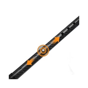 Canne de marche télescopique légère en fibre de carbone Fish Leap pour personnes âgées, avec quatre pieds antidérapants et double fonction - Product Image 1
