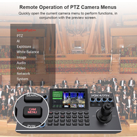 Controlador de Joystick para Cámara PTZ, Pantalla LCD de 5.5'' con Vista Previa en Tiempo Real, Control de Joystick 4D, Teclado, Compatible con PoE para Transmisión en Vivo