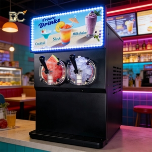 เครื่องทำน้ำแข็งปั่นเชิงพาณิชย์ 45~50 ลิตร/ชม. แบบ 1 ถัง ได้รับการรับรองมาตรฐาน CE สำหรับเครื่องทำน้ำแข็งปั่น เครื่องดื่มแช่แข็ง และเครื่องทำมาร์การ์ต้าปั่น - Product Image 1