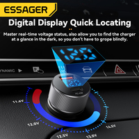 Chargeur de voiture ESSAGER ES-CC21 45W 2 ports USB-A USB-C avec écran LED