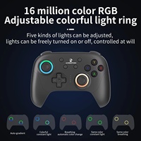 Controlador de Anillo de Luz RGB RG P01, Controlador de Juegos con Cable, Joystick con Efecto Hall, Controlador de Juegos Inalámbrico de 2.4G y BT para PC, Android e IOS