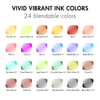 Marqueur à pointe pinceau Mobee P-623A24 de haute qualité, 24 couleurs, aquarelle, logo personnalisé, stylo pinceau aquarelle multifonctionnel pour enfants