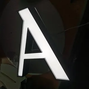 Fabriek Custom Hoge Kwaliteit 3d Verlicht Commercieel Logo Verlicht En Frontlit Logo Teken Led Acryl Kanaal Letter